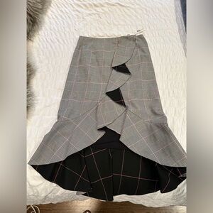 ALICE+OLIVIA Plaid midi skirt